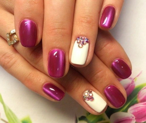 Manicure Cat's Eye. Design ideas for short and long nails. Step by step instructions with photo