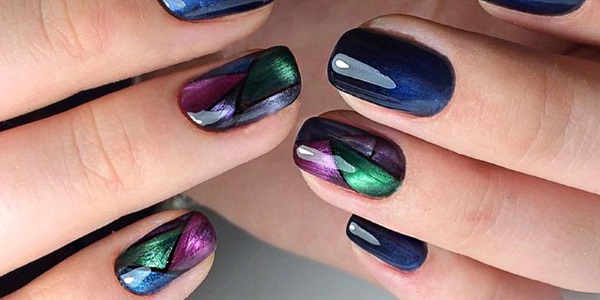 Manicure Cat's Eye. Design ideas for short and long nails. Step by step instructions with photo