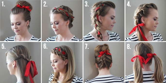 Beautiful hairstyles for short hair. Fast and easy styling in 5 minutes