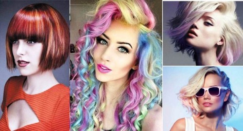 Colorazione creativa dei capelli. Nuovo per capelli medi, corti e lunghi. Una foto