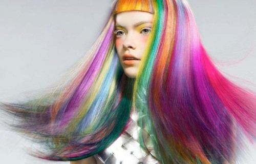 Creative hair coloring. New for medium, short and long hair. A photo