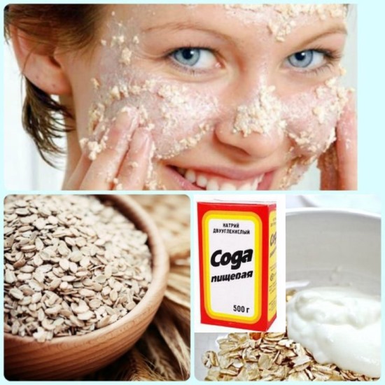 Face mask with baking soda for wrinkles, acne, blackheads, age spots. Recipes and home use