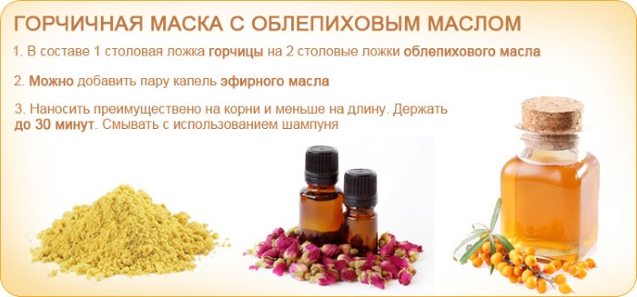 Maschere per capelli alla senape secca. Ricette per la crescita e la caduta dei capelli, con oli, zucchero, vitamine