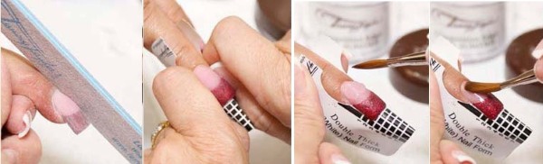 Extension of nails with gel on forms. Step by step instructions, design ideas. Photo, video lessons for beginners