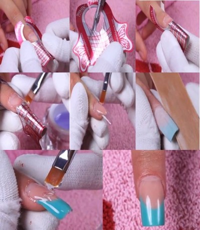 Extension of nails with gel on forms. Step by step instructions, design ideas. Photo, video lessons for beginners