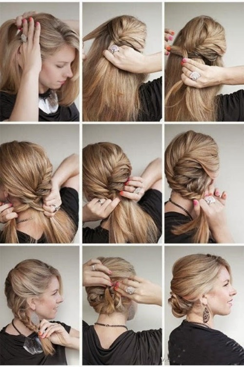 Hairstyles for medium hair for a celebration. DIY beautiful styling ideas in stages, with and without bangs. A photo