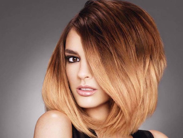 Light hair coloring. Photo for short, medium hair, natural color