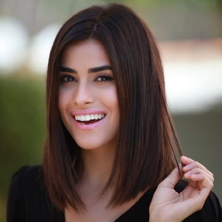 Elongated bob for long and medium hair: even, with elongated front strands, with and without bangs