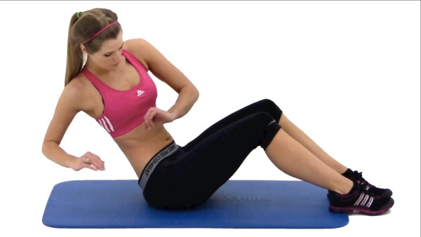 Exercises for slimming the abdomen and sides with dumbbells, a ball, breathing. Video