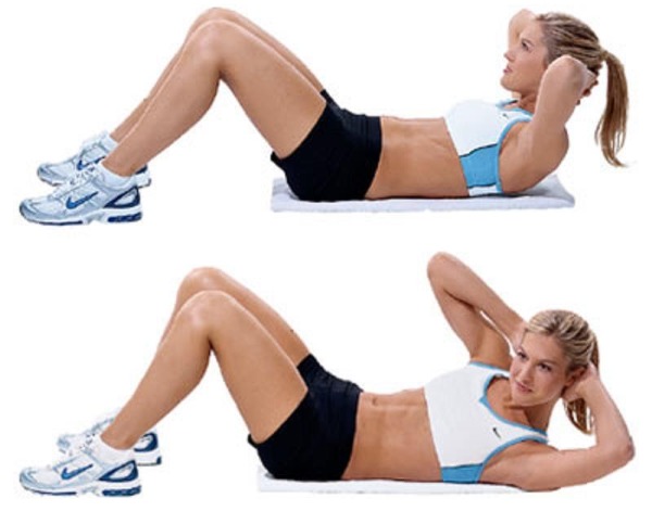 Exercises for slimming the abdomen and sides with dumbbells, a ball, breathing. Video