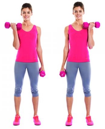 Dumbbell biceps exercises for women. How to do it right, the most effective