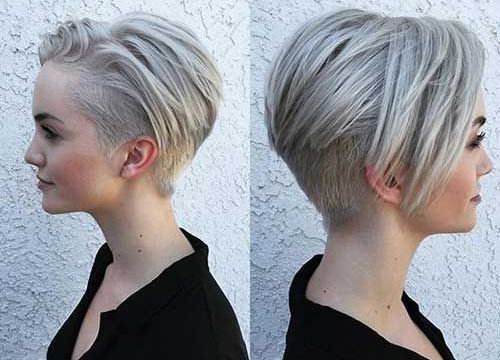 Asymmetric haircuts for women for short hair for a round face, oval, triangular. Photo, front and back views