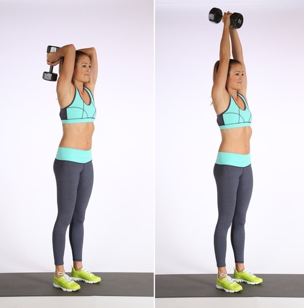 Basic exercises for women for pectoral muscles with dumbbells, barbell, kettlebell, expander, for body weight