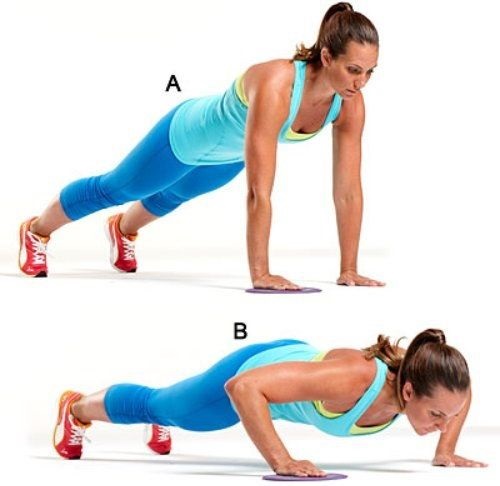 Basic exercises for women for pectoral muscles with dumbbells, barbell, kettlebell, expander, for body weight