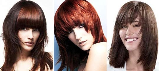 Bangs 2020 for medium hair: oblique, torn, beautiful, short, cascade, asymmetry. Fashion trends with photos