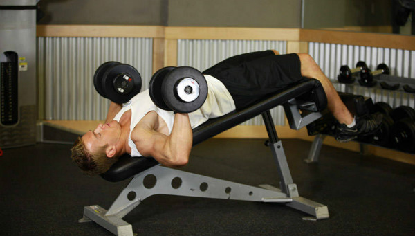 Dumbbell exercises at home. Training program for women and men: pumping up arms, body muscles, weight gain