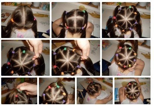 Belle acconciature con capelli corti per ragazze a scuola, all'asilo, semplici in 5 minuti, trecce, istruzioni con foto