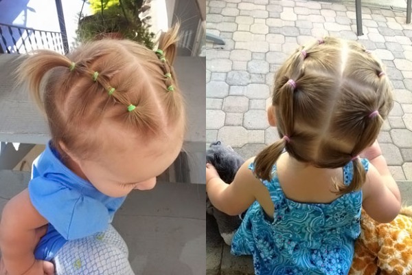 Belle acconciature con capelli corti per ragazze a scuola, all'asilo, semplici in 5 minuti, trecce, istruzioni con foto