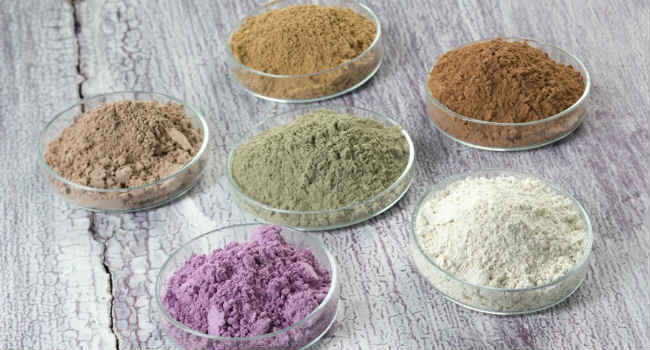 Blue clay face mask for wrinkles, acne, inflammation. Cooking recipes and how to use at home