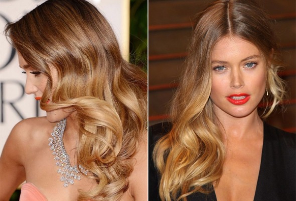 Balayage per capelli biondi di media lunghezza, corti, lunghi, tecnica di tintura con oscuramento, foto