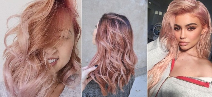 Ash pink hair color. Who suits, how to choose, to get the desired shade, colors and tonics, ombre technique, coloring the ends and blond. A photo