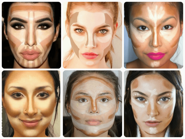 The sequence of applying makeup on the face. Step by step instructions with photos and pictures. Contouring lessons for beginners