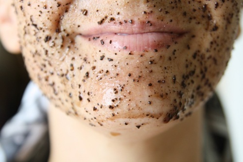 Facial scrubs at home.Recipes from coffee, salt, sugar, soda, honey, oatmeal, activated charcoal, from blackheads, acne, peeling