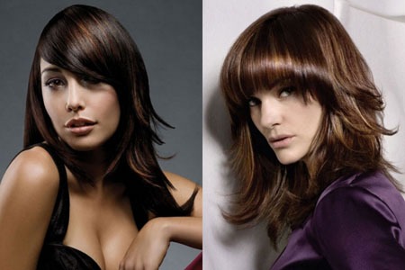 Stylish haircuts for women for long hair by face type, with and without bangs. New items 2020, photo