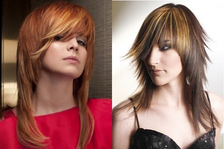 Stylish haircuts for women for long hair by face type, with and without bangs. New items 2020, photo