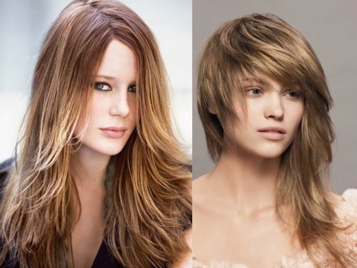 Stylish haircuts for women for long hair by face type, with and without bangs. New items 2020, photo