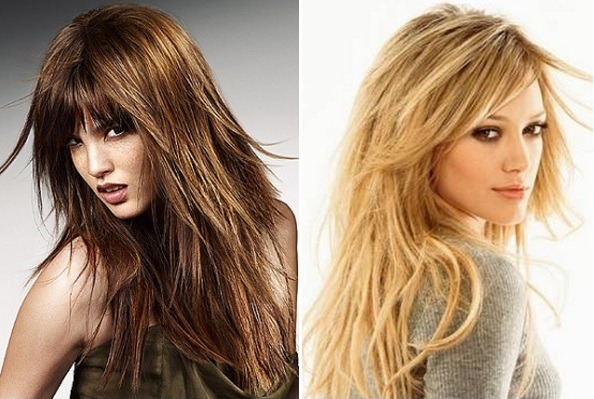 Stylish haircuts for women for long hair by face type, with and without bangs. New items 2020, photo