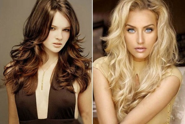 Stylish haircuts for women for long hair by face type, with and without bangs. New items 2020, photo