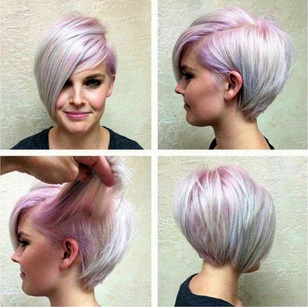 Fashionable women's haircuts in 2020 for short hair. Photo, front and back views