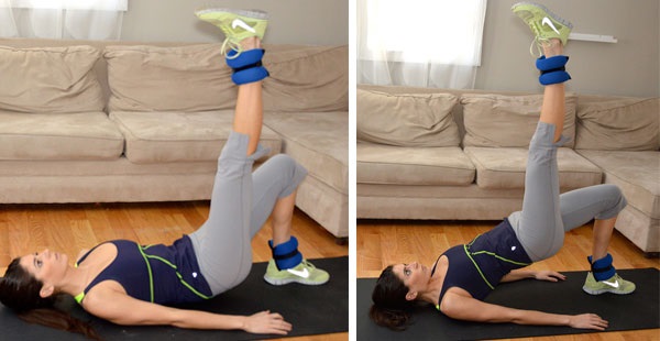 Exercises for slimming legs and hips in a week for women with dumbbells, weights, with a rubber band, fitball