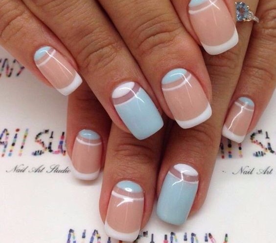 French on nails. Photo 2020, new items: white gel polish with a pattern, spring, autumn, summer, winter designs and ideas