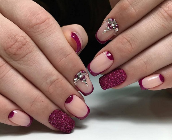 French on nails. Photo 2020, new items: white gel polish with a pattern, spring, autumn, summer, winter designs and ideas