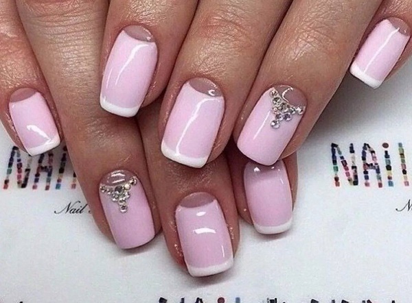 French on nails. Photo 2020, new items: white gel polish with a pattern, spring, autumn, summer, winter designs and ideas