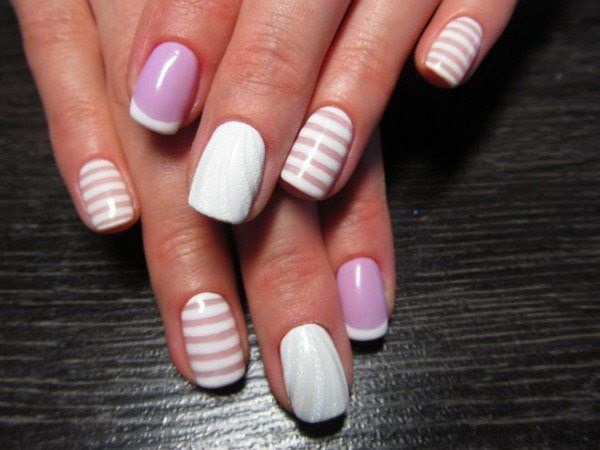 French on nails. Photo 2020, new items: white gel polish with a pattern, spring, autumn, summer, winter designs and ideas