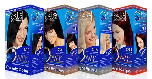 Estelle hair dye: Silver Deluxe palette, Princess Essex, Celebrity, ammonia-free. Instructions for use, reviews