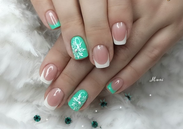 French on the nails. Photo 2020, new items: white gel polish with a pattern, beautiful ombre, gradient, shellac geometry