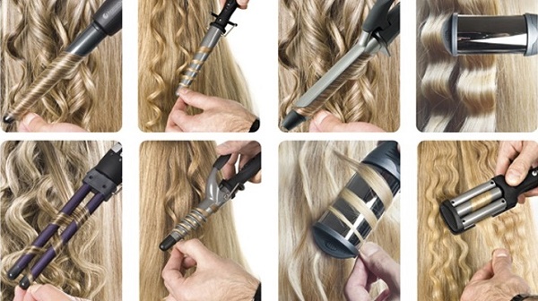 Come girare un ferro arricciacapelli con clip, ugello, Babyliss, Sinbo, conico, con una spirale, onda di Eric, carota