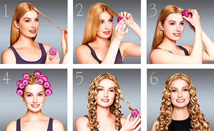 How to wind hair on curlers with a stick, Velcro, papillotes, spirals