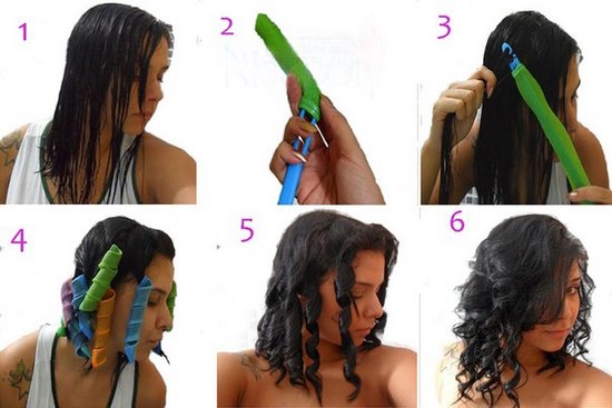 How to wind hair on curlers with a stick, Velcro, papillotes, spirals