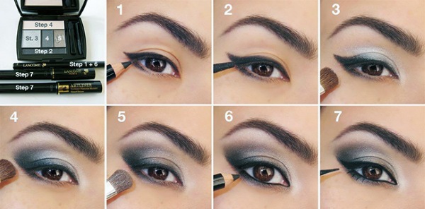 How to draw arrows in front of your eyes with eyeliner in stages. Beautiful to herself, perfect and even. Photo, video tutorials