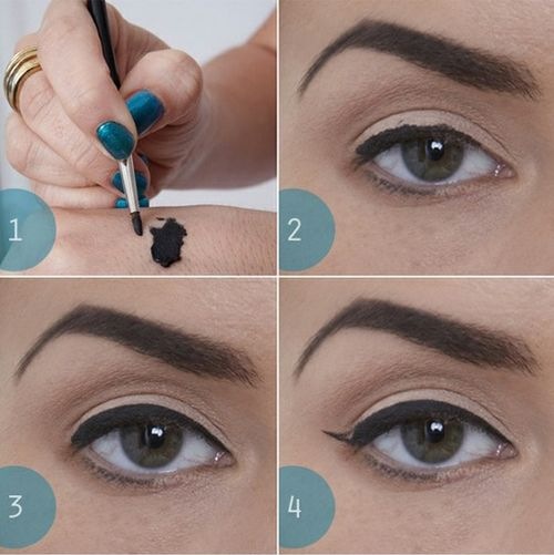 How to draw arrows in front of your eyes with eyeliner in stages. Beautiful to herself, perfect and even. Photo, video tutorials