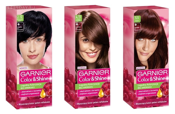 Garnier hair dye. Color palette, photo: Naturals, Senseishen, Shine, Olia, caramel, alder, pearl-ash, dark blond, sandy shore, light blond