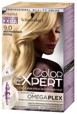 Hair dye Color Expert Schwarzkopf. Color palette with photo: omega, cold blond