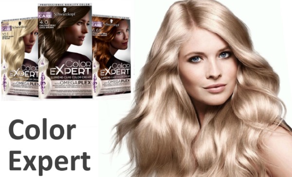 Hair dye Color Expert Schwarzkopf. Color palette with photo: omega, cold blond