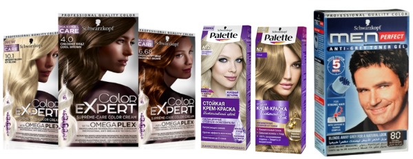 Tintura per capelli Color Expert Schwarzkopf. Tavolozza dei colori con foto: omega, biondo freddo