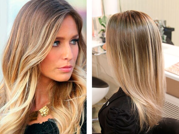 Highlighting on blonde hair with dark strands: reverse, color, Californian. Step by step instructions with photo